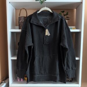 Aerie Vintage Popover Polo Sweatshirt